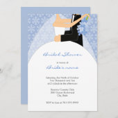 Winter Snowflake Bridal Shower-uitnodigingen Kaart (Voorkant / Achterkant)