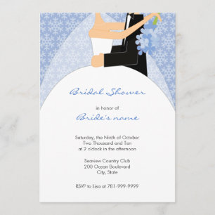 Winter Snowflake Bridal Shower-uitnodigingen Kaart