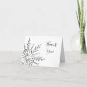 Winter Snowflake Bridesmaid Dank u Bedankkaart (Voorkant)