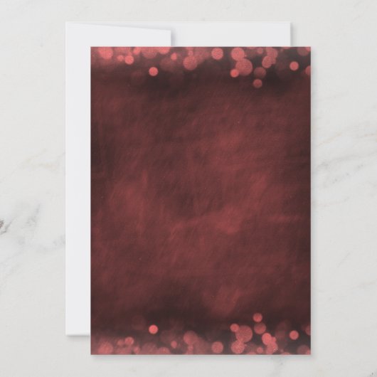 Winter Snowflake Bruids Douche Uitnodiging - Rood (Achterkant)