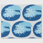 Winter Snowflake Cadeaupapier (Vlak)
