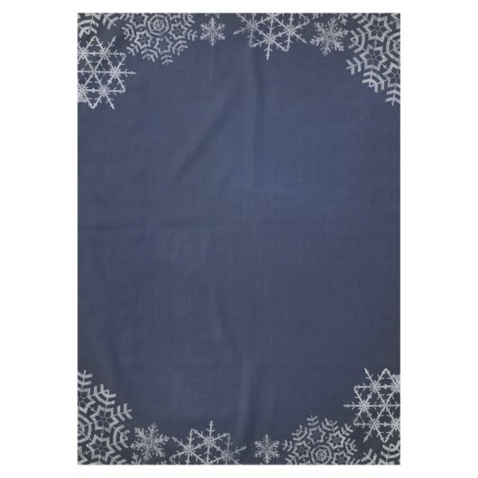 Winter Snowflake Chalkboard Weddenschap Tafelkleed (Voorkant)