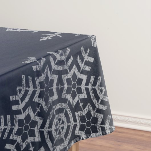 Winter Snowflake Chalkboard Weddenschap Tafelkleed (Voorbeeld)