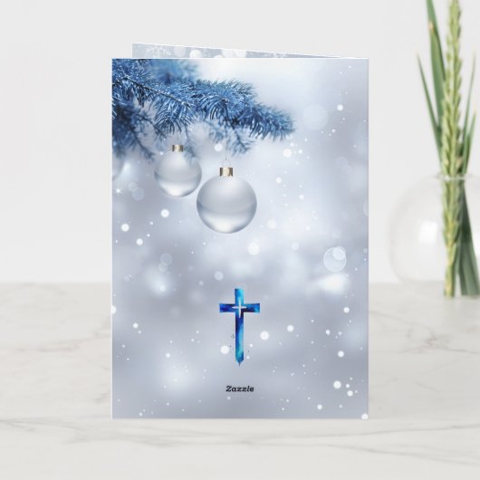 Winter Snowflake Christmas Kaart (Achterkant)