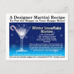 Winter Snowflake Christmas Martini Recept Briefkaa Briefkaart