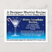 Winter Snowflake Christmas Martini Recept Briefkaa Briefkaart (Voorkant)