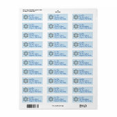 Winter Snowflake Cookie Kerstmis Hanukkah Holiday Etiket (Full Sheet)