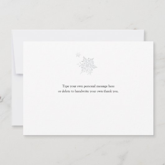 Winter Snowflake Dank je (Achterkant)