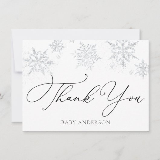 Winter Snowflake Dank je (Voorkant)
