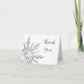 Winter Snowflake Dank je Bedankkaart (Voorkant)