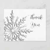 Winter Snowflake Dank je Briefkaart (Voorkant)