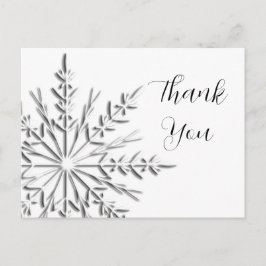 Winter Snowflake Dank je Briefkaart