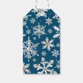 Winter Snowflake Dank je sneeuwfort veel plezier Cadeaulabel (Achterkant)