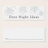 Winter Snowflake Date Night Vrijgezellenfeest Card Mini Visitekaartjes (Voorkant /achterkant)