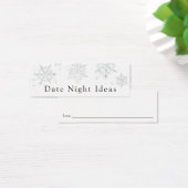 Winter Snowflake Date Night Vrijgezellenfeest Card Mini Visitekaartjes (Bureau)