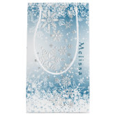 Winter Snowflake Design - Personaliseren Klein Cadeauzakje (Voorkant)