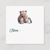 Winter Snowflake Diaper Raffle Ticket Insert Informatiekaartje (Achterkant)