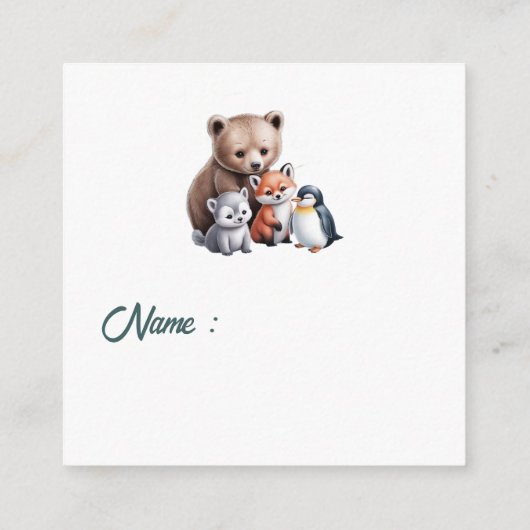 Winter Snowflake Diaper Raffle Ticket Insert Informatiekaartje (Achterkant)