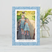 Winter Snowflake Doodles, Photo Collage, Happy Feestdagenkaart (Staand voorkant)