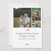 Winter Snowflake Doodles, Photo Collage, Happy Feestdagenkaart (Achterkant)