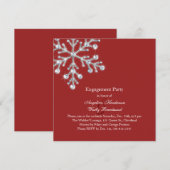 Winter Snowflake Engagement Party Kaart (Voorkant / Achterkant)