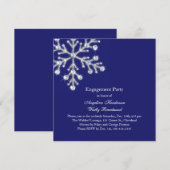 Winter Snowflake Engagement Party Kaart (Voorkant / Achterkant)