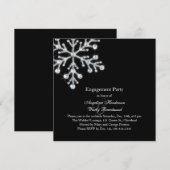 Winter Snowflake Engagement Party Kaart (Voorkant / Achterkant)