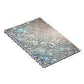 Winter Snowflake Fantasy Icy Silver Enchanted  Notitieboek (Rechterzijde)