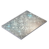 Winter Snowflake Fantasy Icy Silver Enchanted  Notitieboek (Linkerzijde)