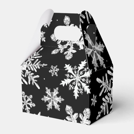 Winter Snowflake Favor Box Bedankdoosjes (Achterkant)