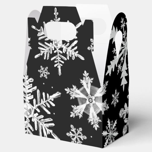 Winter Snowflake Favor Box Bedankdoosjes (Geopend)