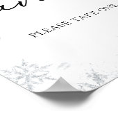 Winter Snowflake Favors Sign. Poster (Hoek)