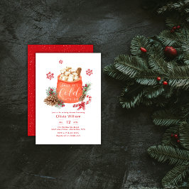 Winter Snowflake Festive Coffee Smore Baby Shower  Kaart