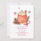 Winter Snowflake Festive Coffee Smore Baby Shower Kaart (Voorkant)