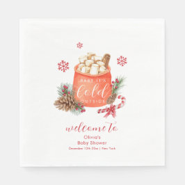 Winter Snowflake Festive Smore Baby Shower Welcome Servet