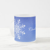 Winter Snowflake Frosted Cup of Mok (Voorkant links)