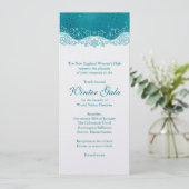 Winter Snowflake Gala Fundraiser Corporate Party Kaart (Staand voorkant)