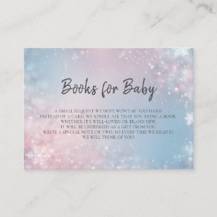 Winter Snowflake Genderneutrale Boeken voor Baby Informatiekaartje
