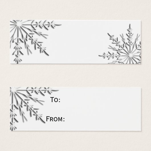 Winter Snowflake Gift Labels Mini Visitekaartjes (Voorkant /achterkant)