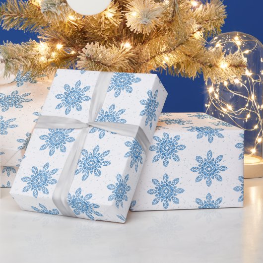 Winter Snowflake Gift Wrapping Paper Cadeaupapier (Feestdagen)
