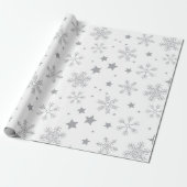 Winter Snowflake Gift Wrapping Paper Cadeaupapier (Uitgerold)