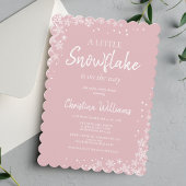Winter Snowflake Girl Baby shower Uitnodiging