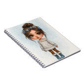 Winter Snowflake Girl Notebook  Notitieboek (Rechterzijde)