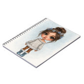 Winter Snowflake Girl Notebook  Notitieboek (Linkerzijde)