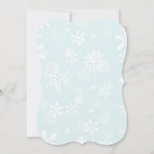 Winter Snowflake Glitter Baby shower Uitnodiging (Achterkant)
