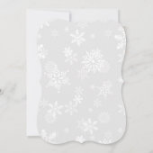 Winter Snowflake Glitter Gender onthulling Kaart (Achterkant)