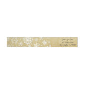Winter Snowflake Gold Glitter Black Monogram Label (Individueel)