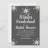 Winter Snowflake Grey Vrijgezellenfeest Kaart (Voorkant)