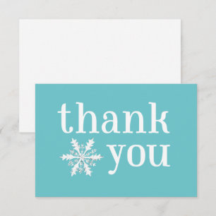 Winter Snowflake Hartelijk dank Bedankkaart