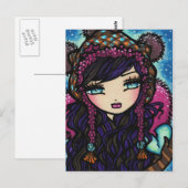 Winter Snowflake Heart van Ice Girl Art Briefkaart (Voorkant / Achterkant)